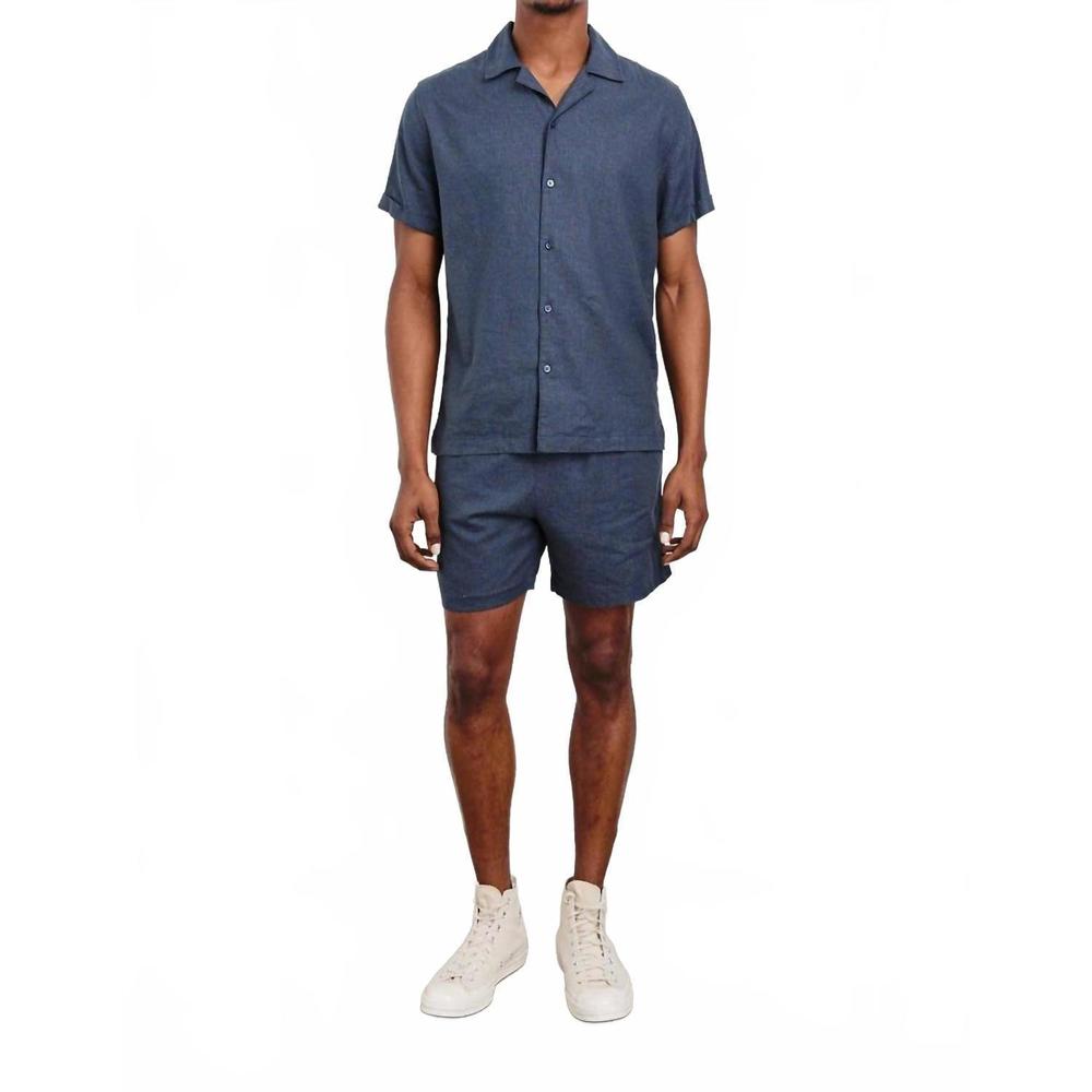 NEW RAILS atlas short-sleeve shirt in navy cedar vertical - Picture 4 of 5